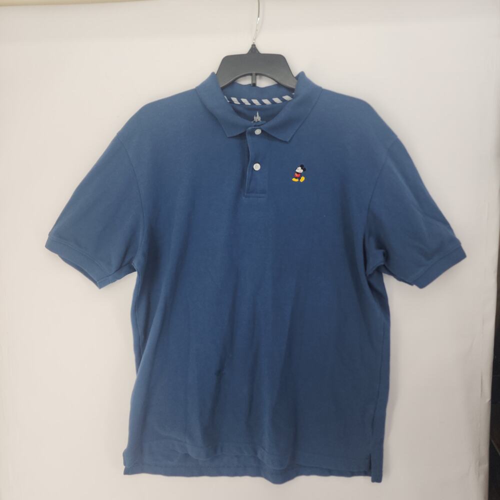 Disney Parks Mickey Mouse Embroidered Polo Shirt Blue M